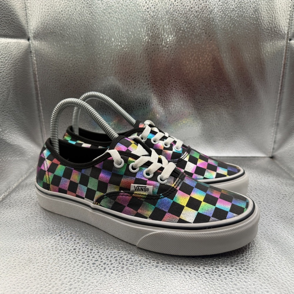 Size 5.5M/7.5W Vans‎ Authentic Iridescent Unisex Checkerboard Sneakers 508731